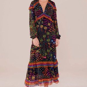 Farm Rio Fruit Garden Long Sleeve Maxi Dress